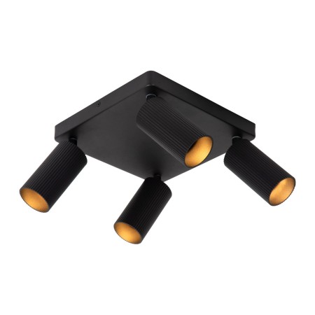 Lucide 09939/14/30 CLUBS - Reflektor sufitowy - 4xGU10 - Czarny