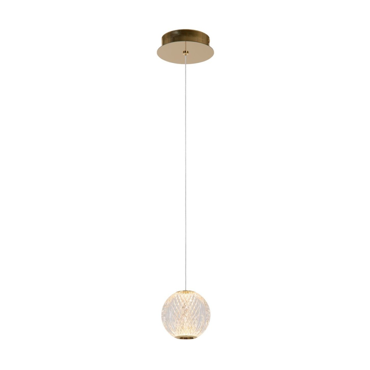 Lucide 13499/04/60 CINTRA - Lampa wisząca - 14 cm - LED - 1x5.7W 2700K - Przezroczysta