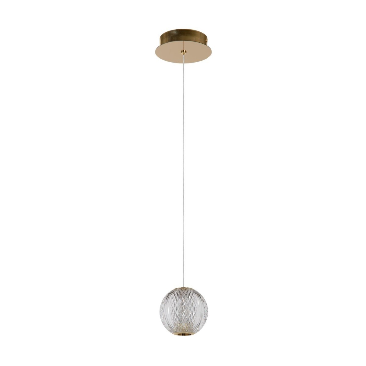 Lucide 13499/04/60 CINTRA - Lampa wisząca - 14 cm - LED - 1x5.7W 2700K - Przezroczysta