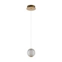 Lucide 13499/04/60 CINTRA - Lampa wisząca - 14 cm - LED - 1x5.7W 2700K - Przezroczysta
