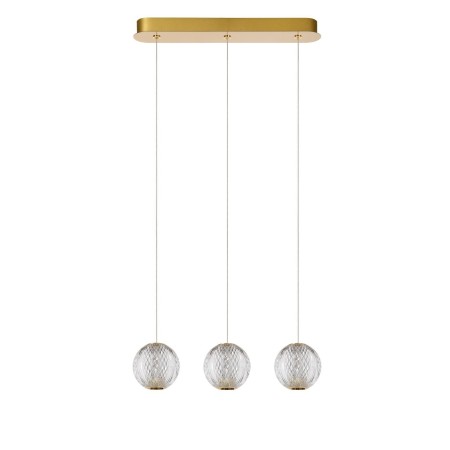 Lucide 13499/12/60 CINTRA - Lampa wisząca - LED ściemnialna - 3x4.7W 2700K - Przezroczysta