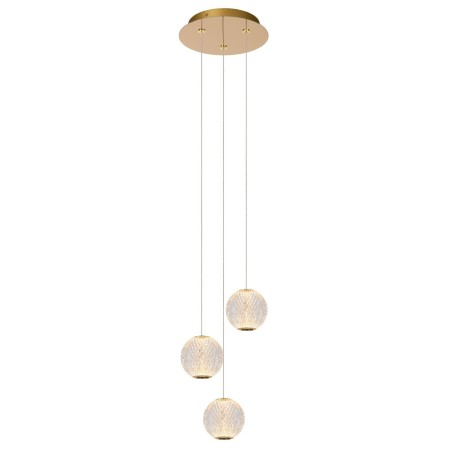 Lucide 13499/13/60 CINTRA - Lampa wisząca - 25 cm - LED ściemnialna - 3x4.7W 2700K - Przezroczysta