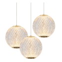 Lucide 13499/13/60 CINTRA - Lampa wisząca - 25 cm - LED ściemnialna - 3x4.7W 2700K - Przezroczysta