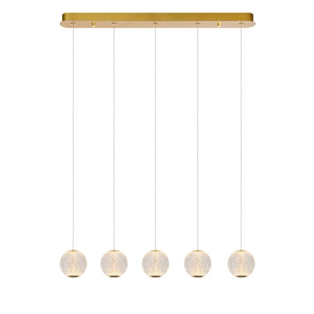 Lucide 13499/21/60 CINTRA - Lampa wisząca - LED ściemnialna - 5x4.7W 2700K - Przezroczysta