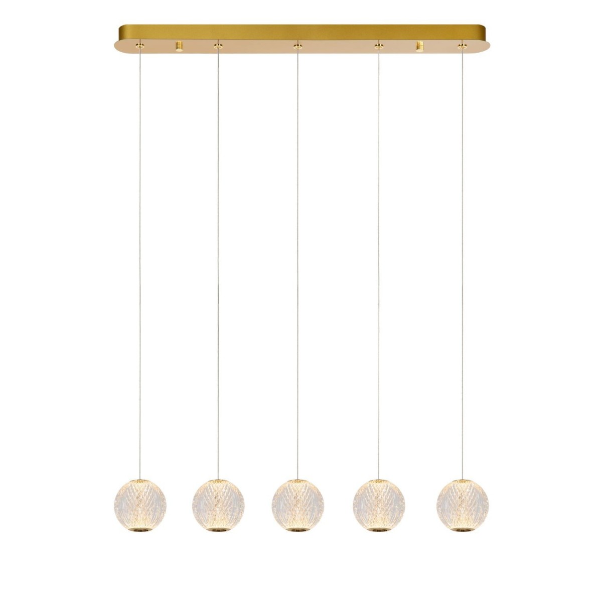 Lucide 13499/21/60 CINTRA - Lampa wisząca - LED ściemnialna - 5x4.7W 2700K - Przezroczysta
