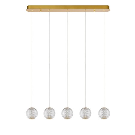 Lucide 13499/21/60 CINTRA - Lampa wisząca - LED ściemnialna - 5x4.7W 2700K - Przezroczysta