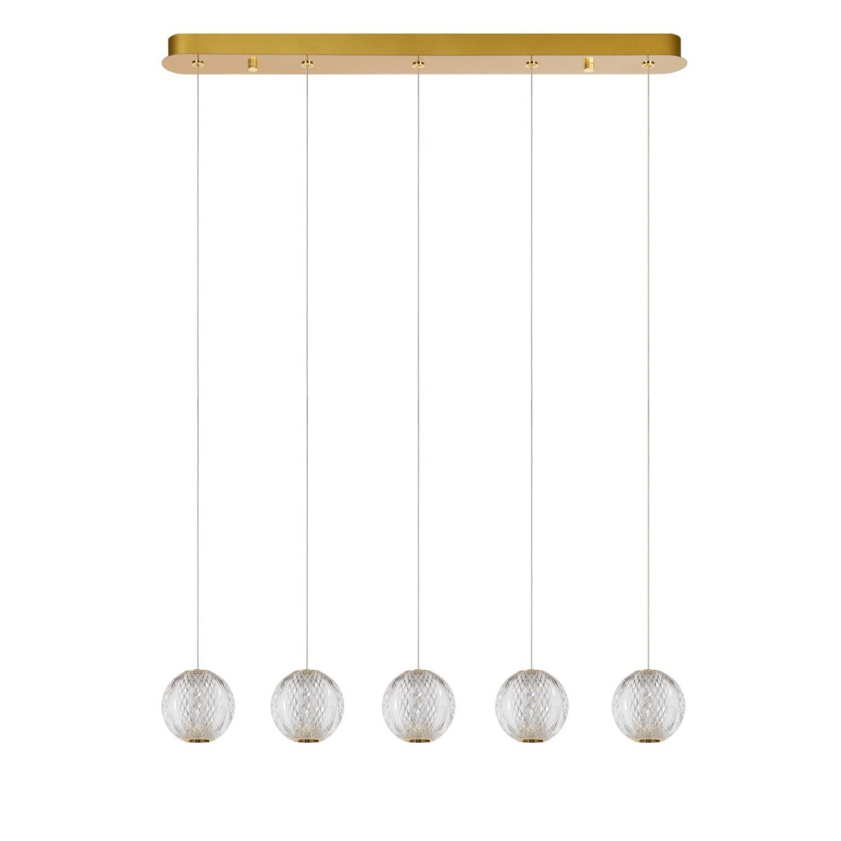 Lucide 13499/21/60 CINTRA - Lampa wisząca - LED ściemnialna - 5x4.7W 2700K - Przezroczysta