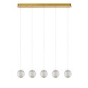 Lucide 13499/21/60 CINTRA - Lampa wisząca - LED ściemnialna - 5x4.7W 2700K - Przezroczysta