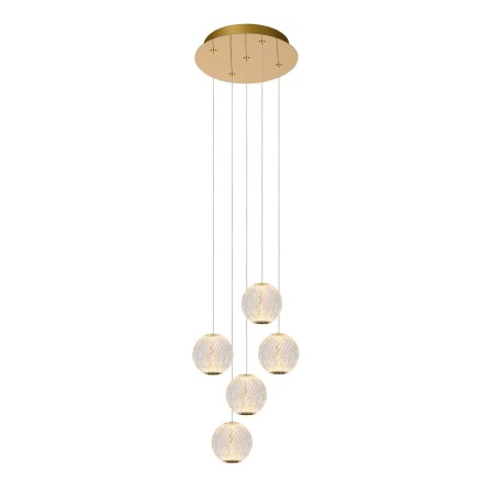 Lucide 13499/22/60 CINTRA - Lampa wisząca - 32 cm - Ściemniacz LED - 5x4.7W 2700K - Przezroczysta