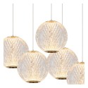 Lucide 13499/22/60 CINTRA - Lampa wisząca - 32 cm - Ściemniacz LED - 5x4.7W 2700K - Przezroczysta