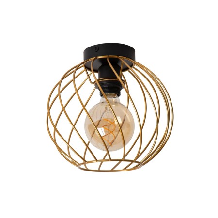 Lucide 21128/25/02 DANZA - Lampa sufitowa wpuszczana - 25 cm - 1xE27 - Matowe złoto - Mosiądz