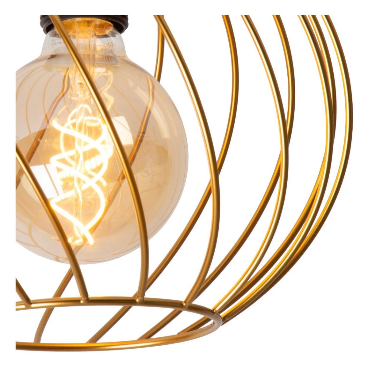 Lucide 21128/25/02 DANZA - Lampa sufitowa wpuszczana - 25 cm - 1xE27 - Matowe złoto - Mosiądz