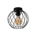 Lucide 21128/25/30 DANZA - Lampa sufitowa wpuszczana - 25 cm - 1xE27 - Czarna