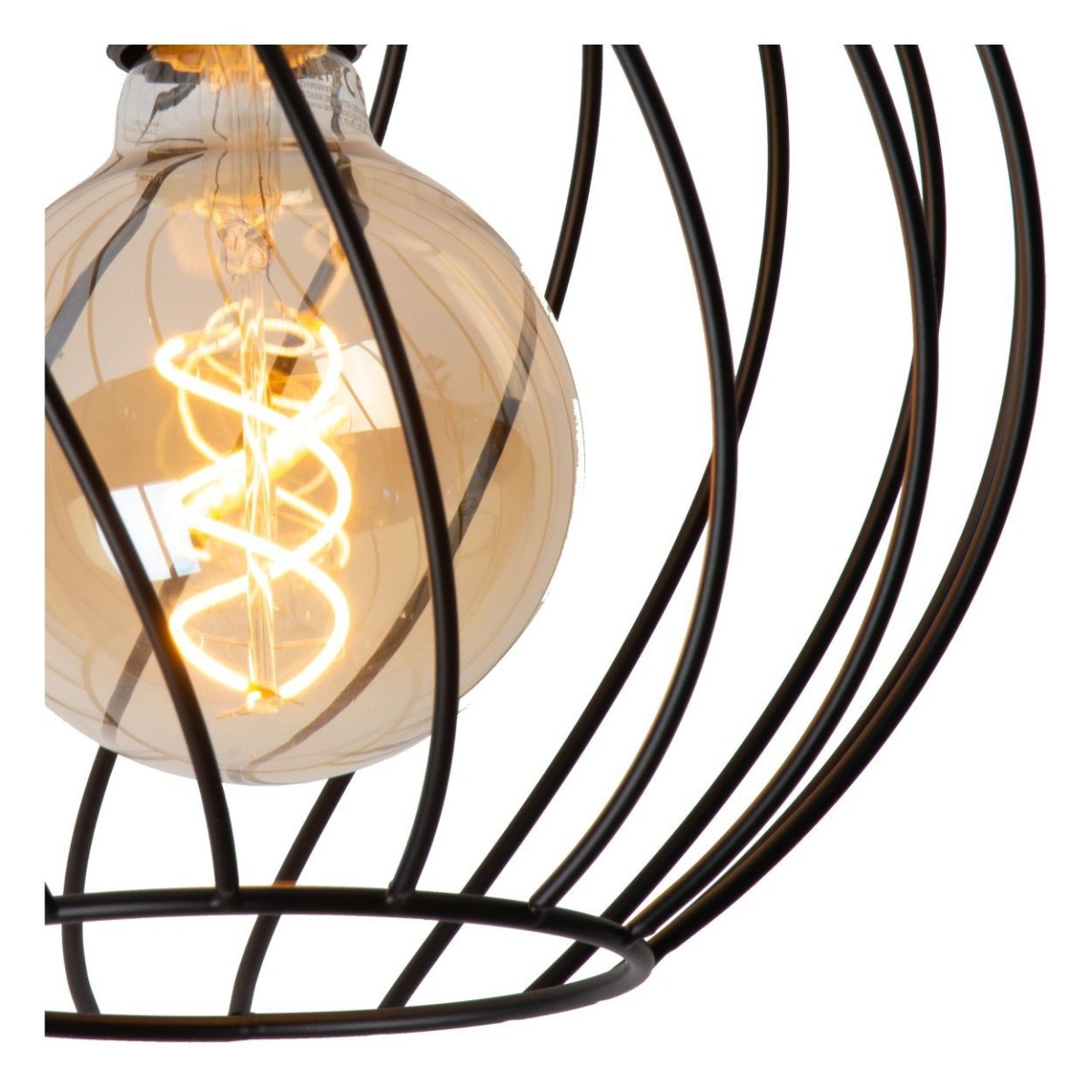 Lucide 21128/25/30 DANZA - Lampa sufitowa wpuszczana - 25 cm - 1xE27 - Czarna