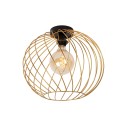 Lucide 21128/40/02 DANZA - Lampa sufitowa wpuszczana - 40 cm - 1xE27 - Matowe złoto - Mosiądz