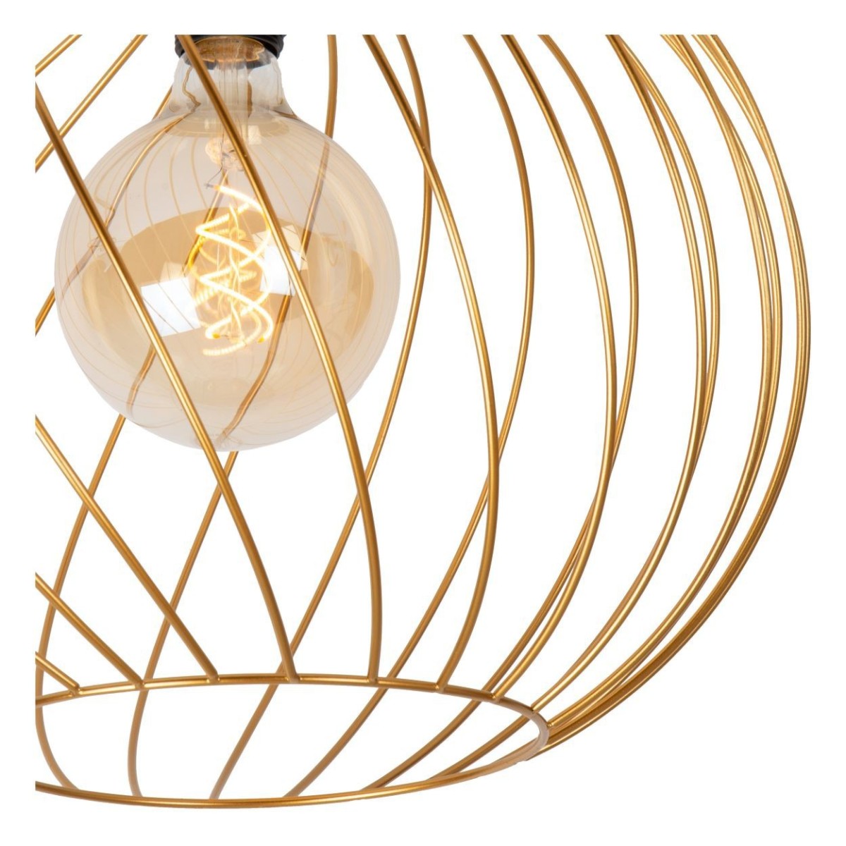 Lucide 21128/40/02 DANZA - Lampa sufitowa wpuszczana - 40 cm - 1xE27 - Matowe złoto - Mosiądz