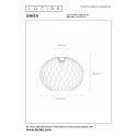 Lucide 21128/40/30 DANZA - Lampa sufitowa wpuszczana - 40 cm - 1xE27 - Czarna