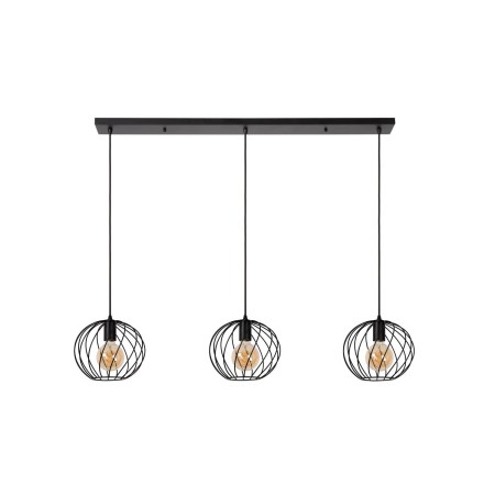 Lucide 21428/03/30 DANZA - Lampa wisząca - 3xE27 - Czarna