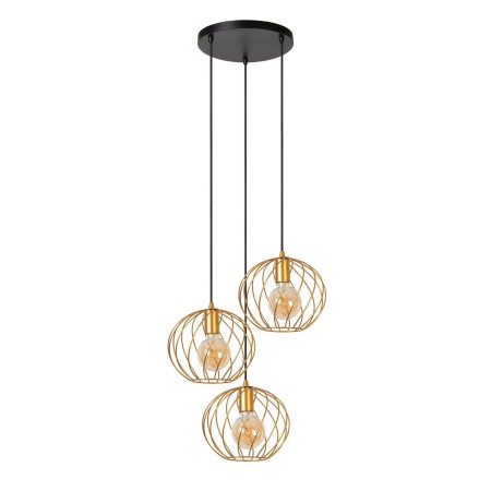 Lucide 21428/13/02 DANZA - Lampa wisząca - 50 cm - 3xE27 - Matowe złoto - Mosiądz