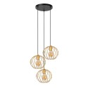 Lucide 21428/13/02 DANZA - Lampa wisząca - 50 cm - 3xE27 - Matowe złoto - Mosiądz