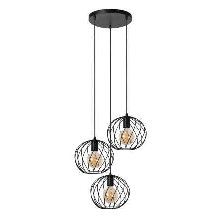 Lucide 21428/13/30 DANZA - Lampa wisząca - 50 cm - 3xE27 - Czarna