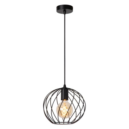 Lucide 21428/25/30 DANZA - Lampa wisząca - 25 cm - 1xE27 - Czarna