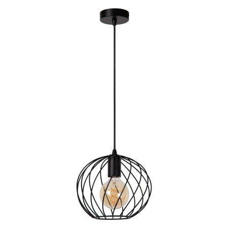 Lucide 21428/25/30 DANZA - Lampa wisząca - 25 cm - 1xE27 - Czarna