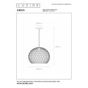 Lucide 21428/40/02 DANZA - Lampa wisząca - 40 cm - 1xE27 - Matowe złoto - Mosiądz
