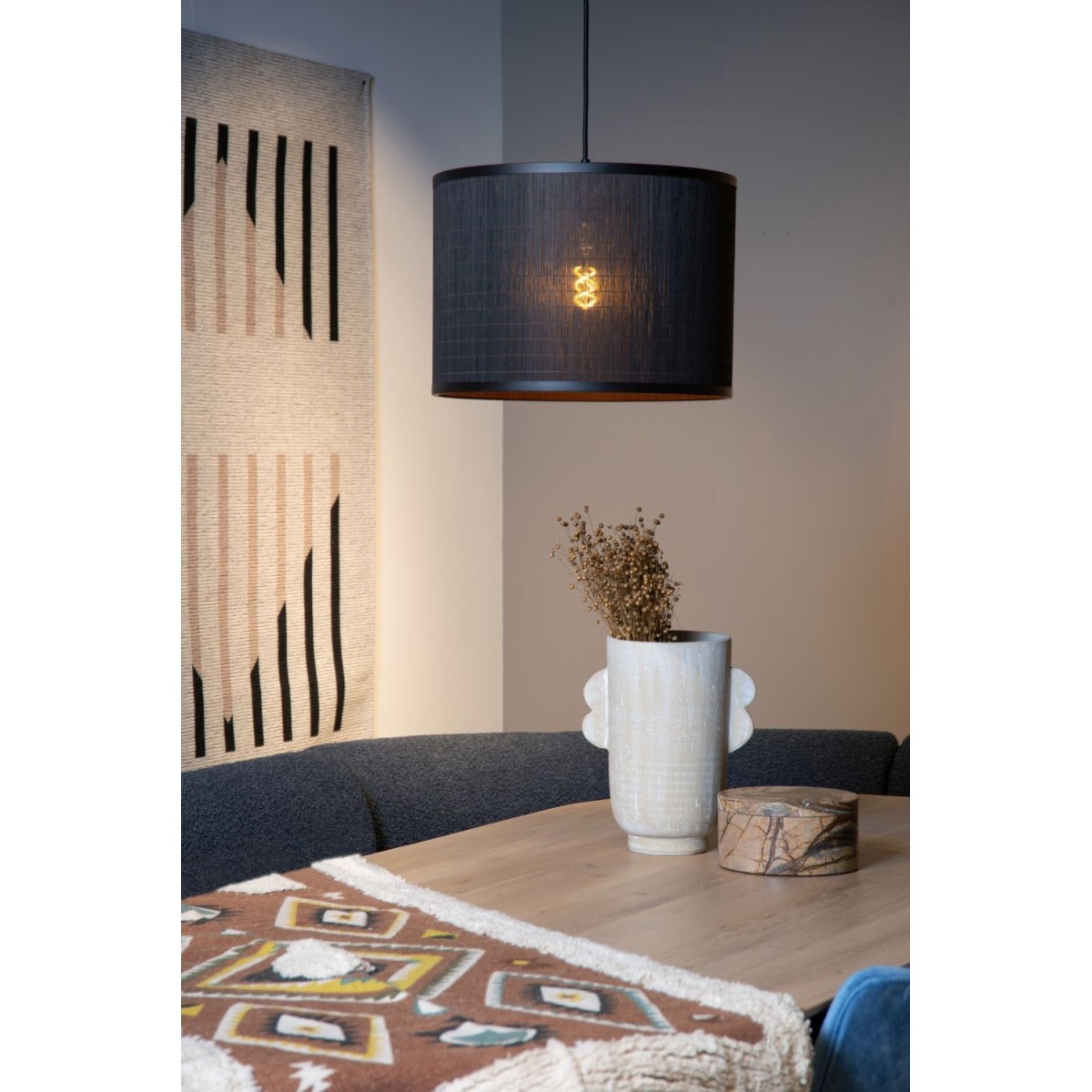 Lucide 21429/01/30 TAGALOG - Lampa wisząca - 40 cm - 1xE27 - Czarny