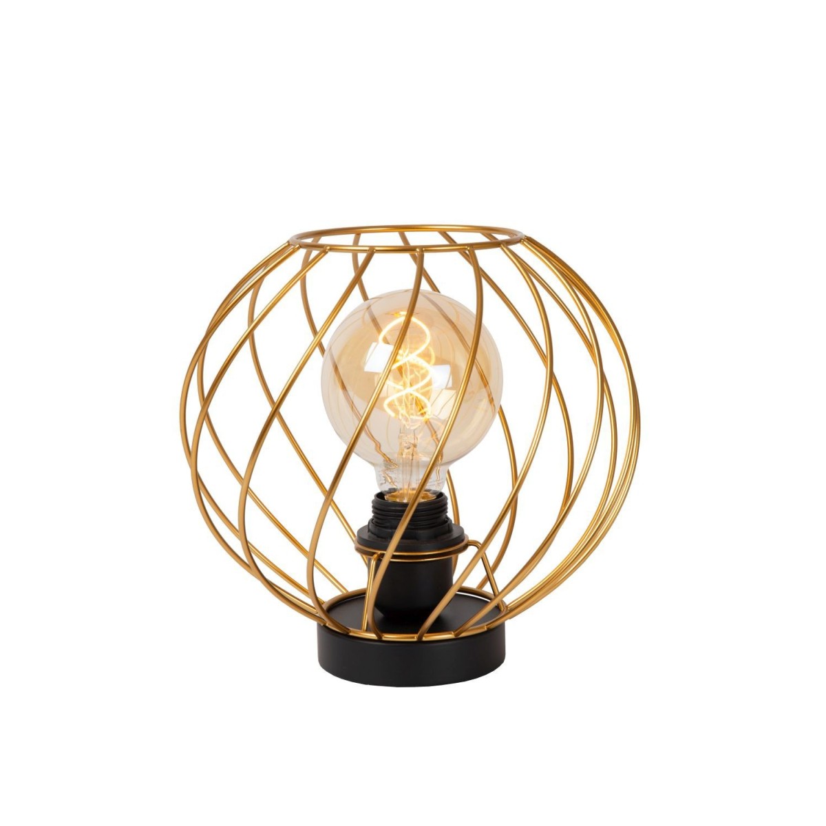 Lucide 21528/25/02 DANZA - Lampa stołowa - 25 cm - 1xE27 - Matowe złoto - Mosiądz