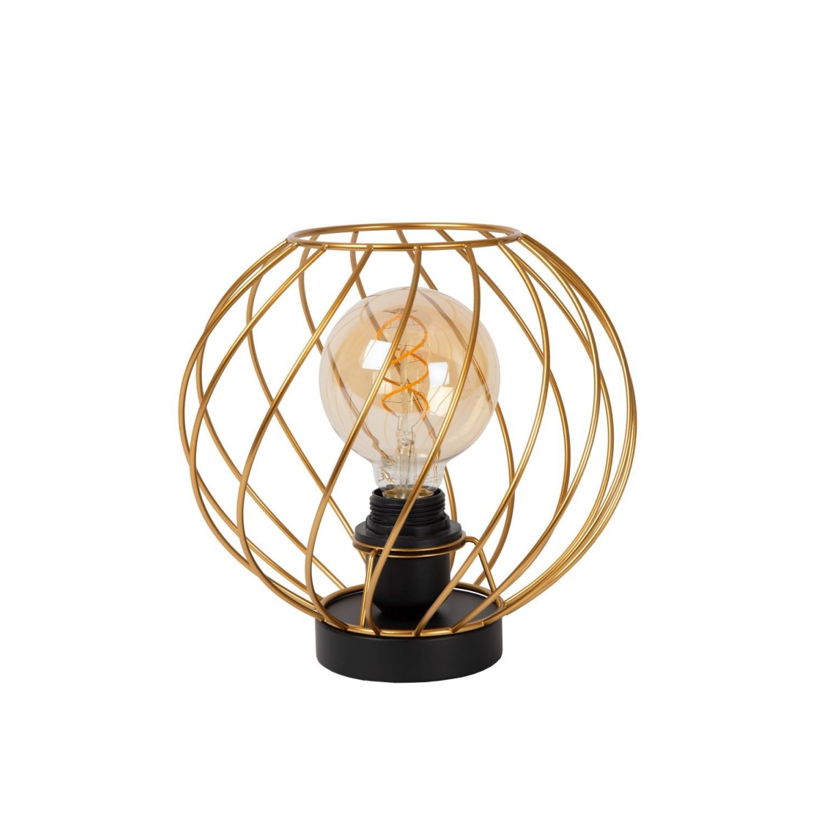Lucide 21528/25/02 DANZA - Lampa stołowa - 25 cm - 1xE27 - Matowe złoto - Mosiądz