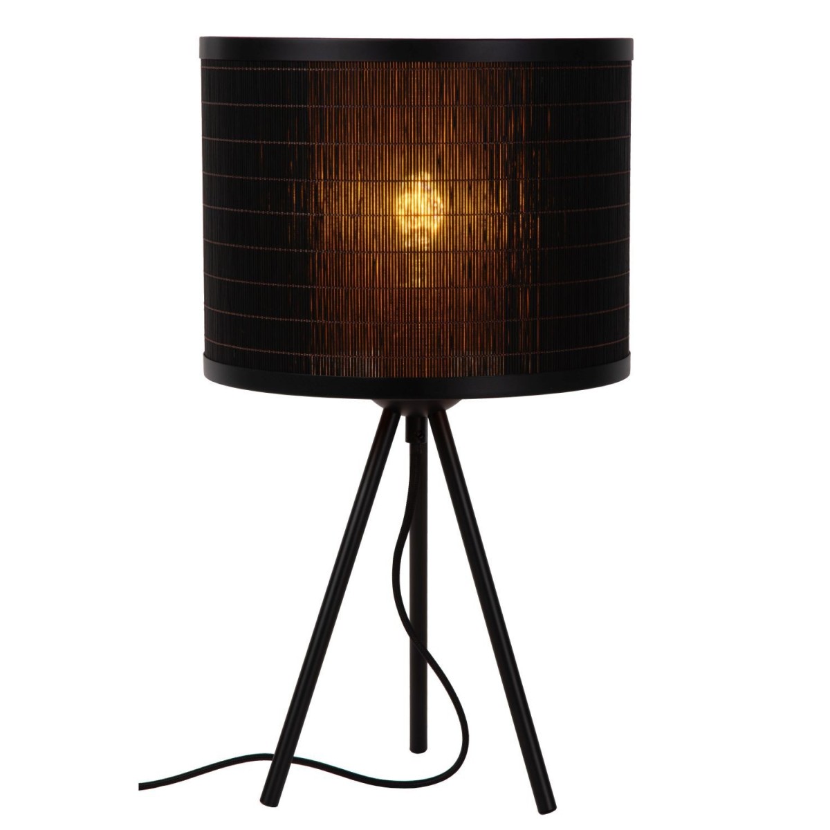 Lucide 21529/26/30 TAGALOG - Lampa stołowa - 26 cm - 1xE27 - Czarna