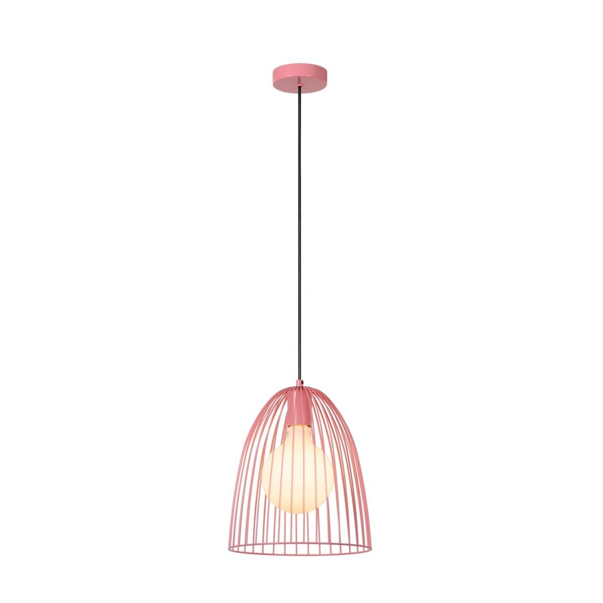 Lucide 74417/01/66 MACARONS - Lampa wisząca - 24.5 cm - 1xE27 - Różowy