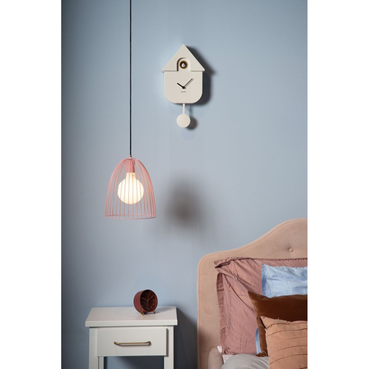 Lucide 74417/01/66 MACARONS - Lampa wisząca - 24.5 cm - 1xE27 - Różowy