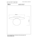 Lucide 79187/01/02 TRICIA - Lampa sufitowa wpuszczana - 25 cm - 1xE27 - Matowe złoto - Mosiądz