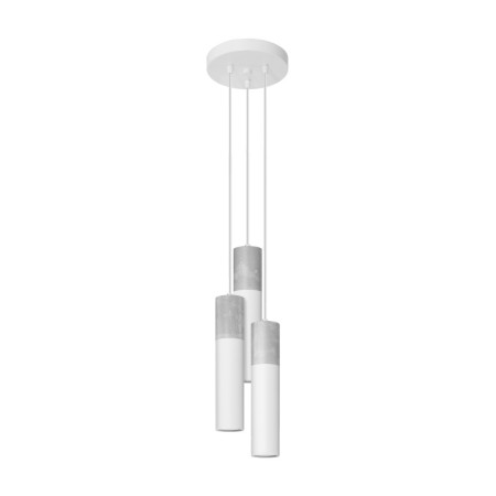 Lampa wisząca BORGIO kolor biały / szary SOLLUX LIGHTING polska produkcja