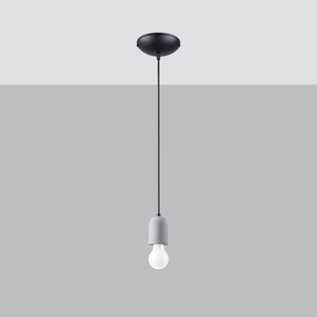 Lampa wisząca NESO kolor czarny / szary SOLLUX LIGHTING polska produkcja