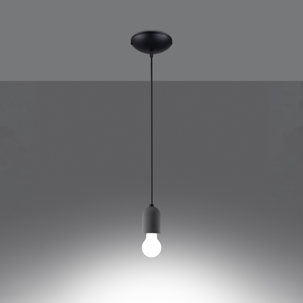 Lampa wisząca NESO kolor czarny / szary SOLLUX LIGHTING polska produkcja
