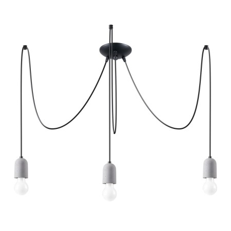 Żyrandol NESO kolor czarny / szary SOLLUX LIGHTING polska produkcja