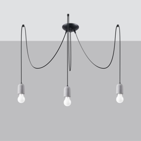 Żyrandol NESO kolor czarny / szary SOLLUX LIGHTING polska produkcja