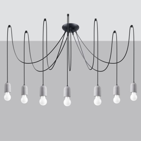 Żyrandol NESO kolor czarny / szary SOLLUX LIGHTING polska produkcja