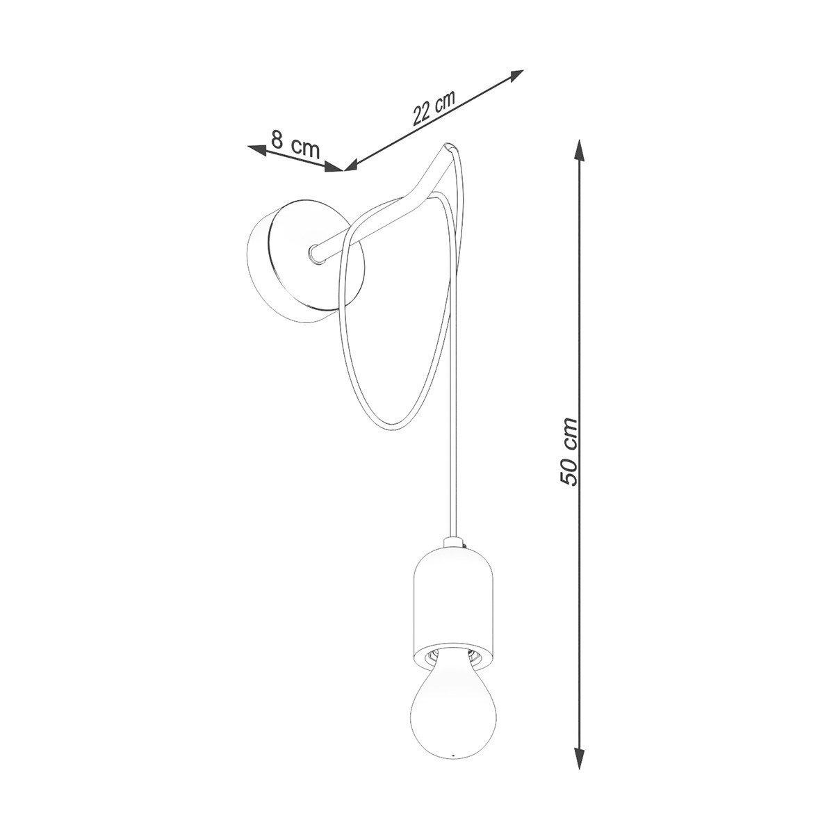 Kinkiet NESO kolor czarny / szary SOLLUX LIGHTING polska produkcja