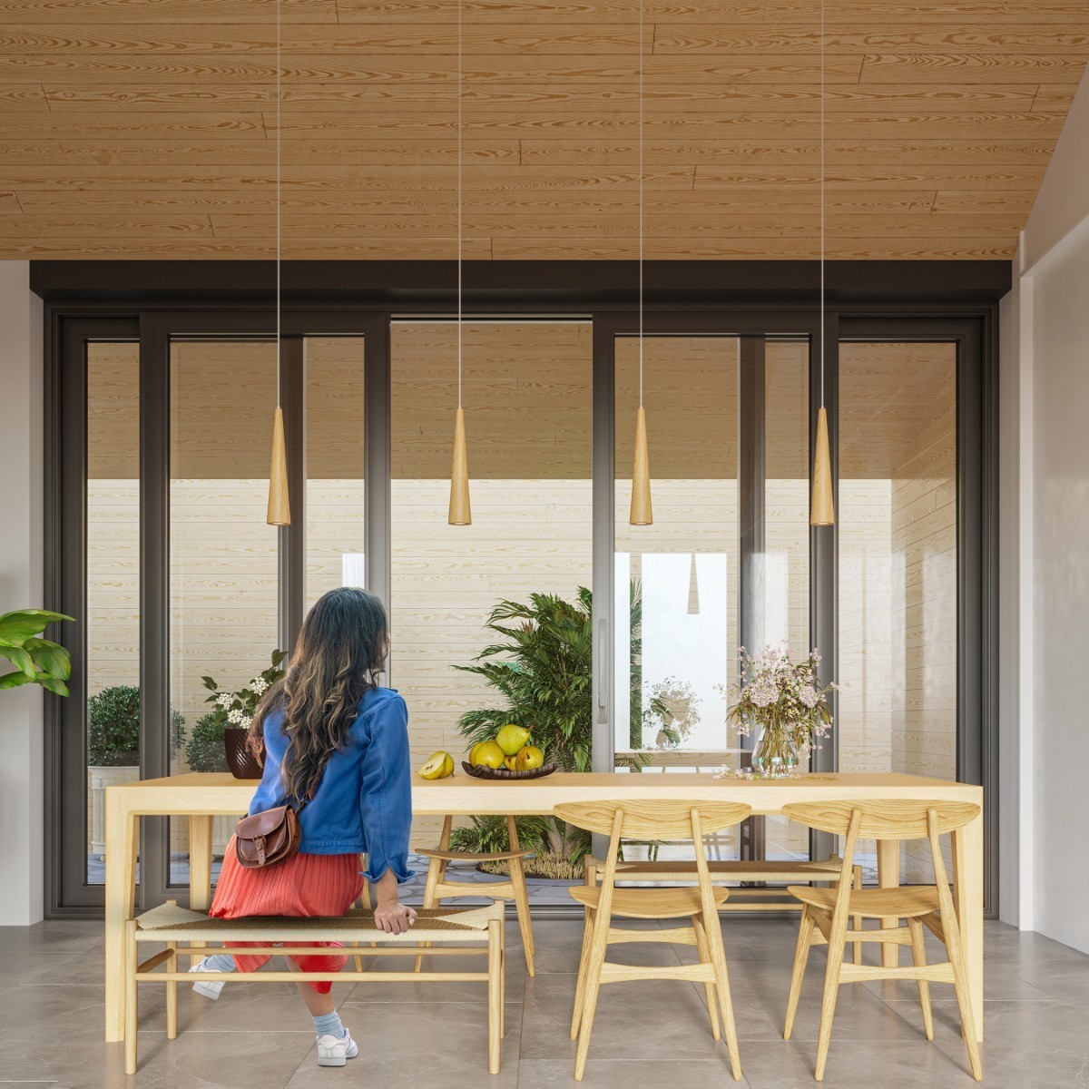 Lampa wisząca SULA kolor naturalne drewno SOLLUX LIGHTING polska produkcja