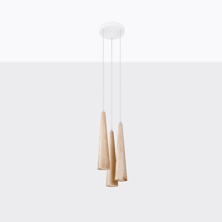 Lampa wisząca SULA kolor naturalne drewno SOLLUX LIGHTING polska produkcja