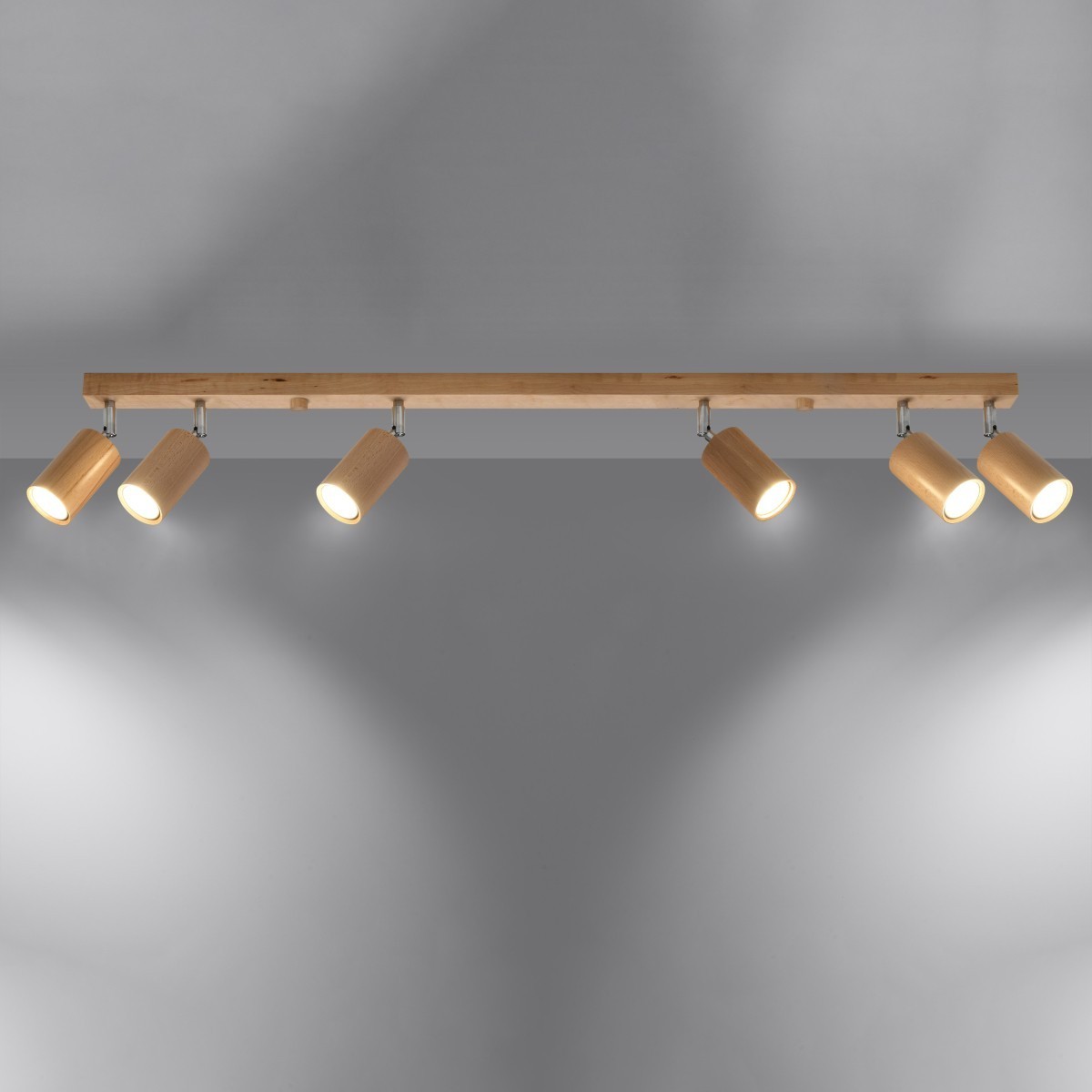 Plafon BERG kolor dąb SOLLUX LIGHTING polska produkcja