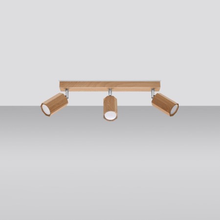 Plafon ZEKE kolor dąb SOLLUX LIGHTING polska produkcja