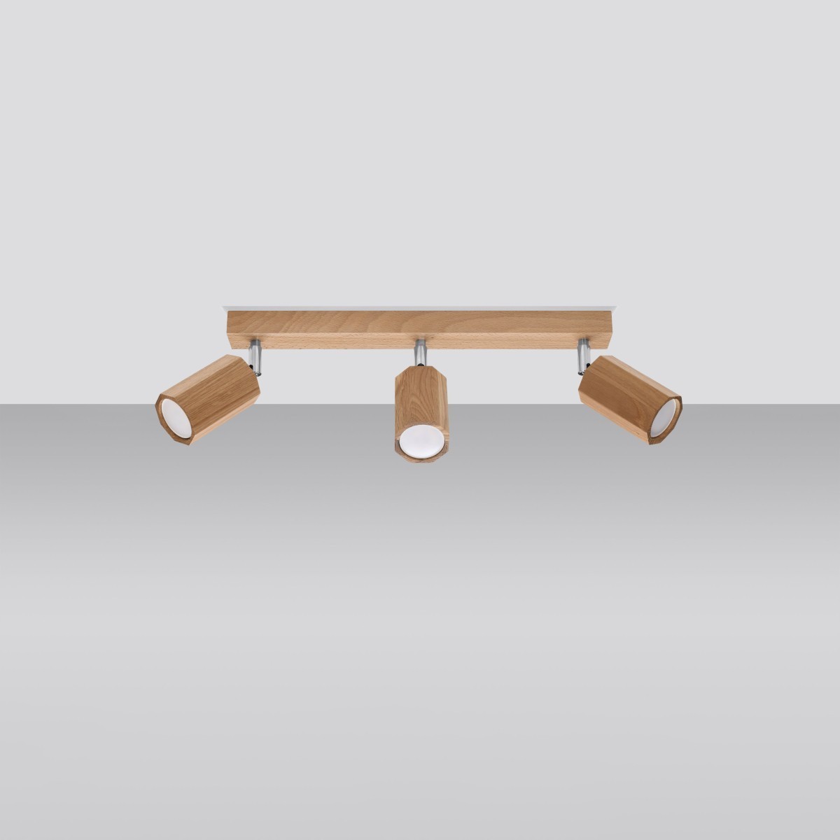 Plafon ZEKE kolor dąb SOLLUX LIGHTING polska produkcja