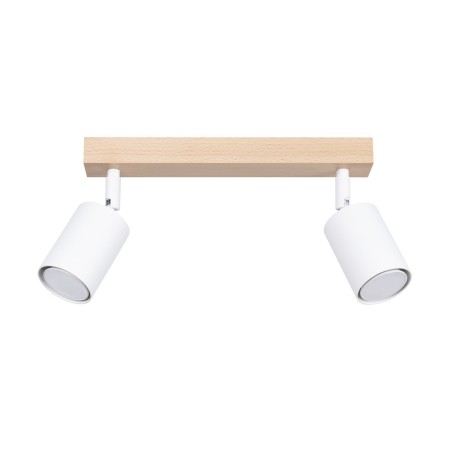Plafon VERDO kolor biały / drewno SOLLUX LIGHTING polska produkcja