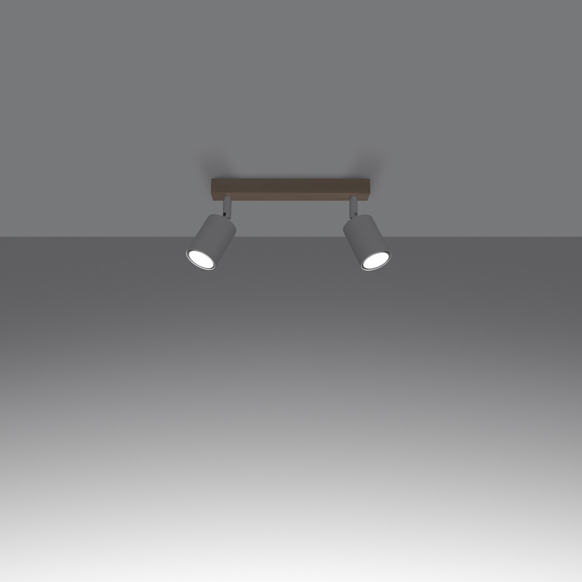 Plafon VERDO kolor biały / drewno SOLLUX LIGHTING polska produkcja