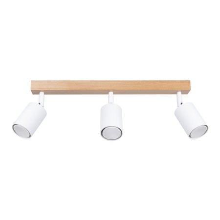 Plafon VERDO kolor biały / drewno SOLLUX LIGHTING polska produkcja
